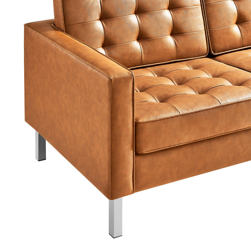 EEI-3385 Loft Tufted Vegan Leather Sofa by Modway