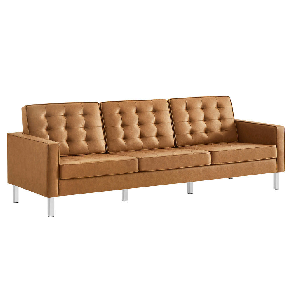 EEI-3385 Loft Tufted Vegan Leather Sofa by Modway