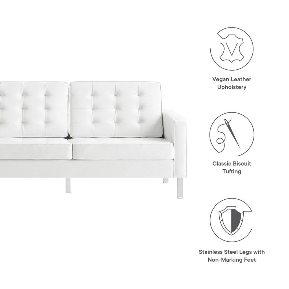 EEI-3385 Loft Tufted Vegan Leather Sofa by Modway