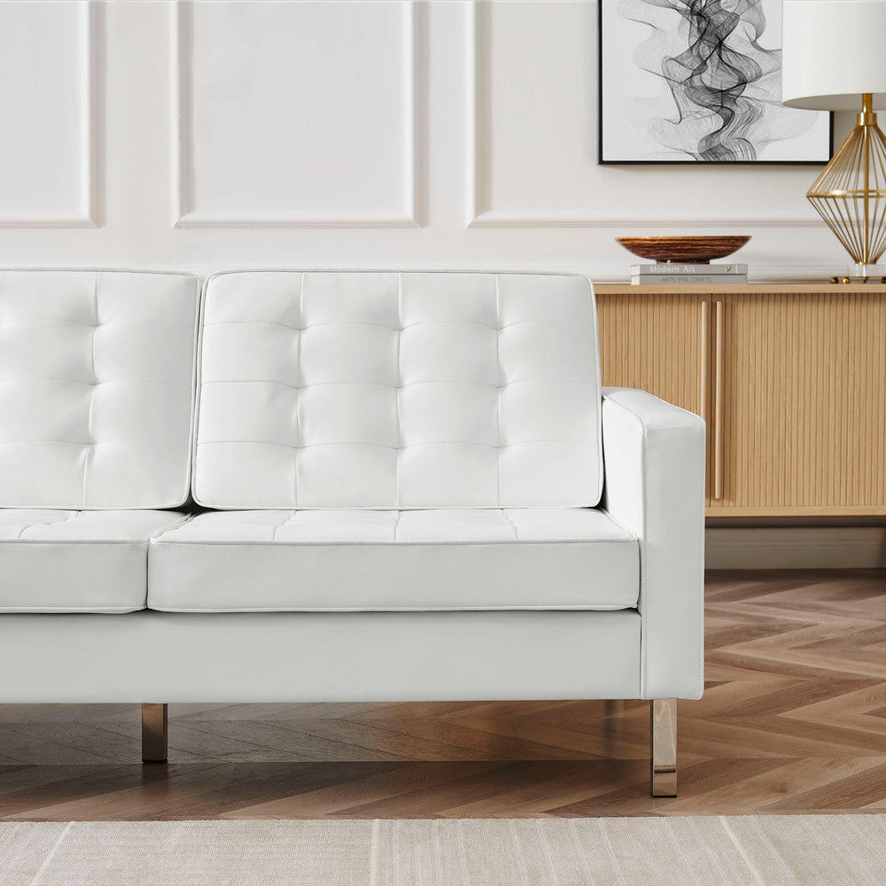 EEI-3385 Loft Tufted Vegan Leather Sofa by Modway