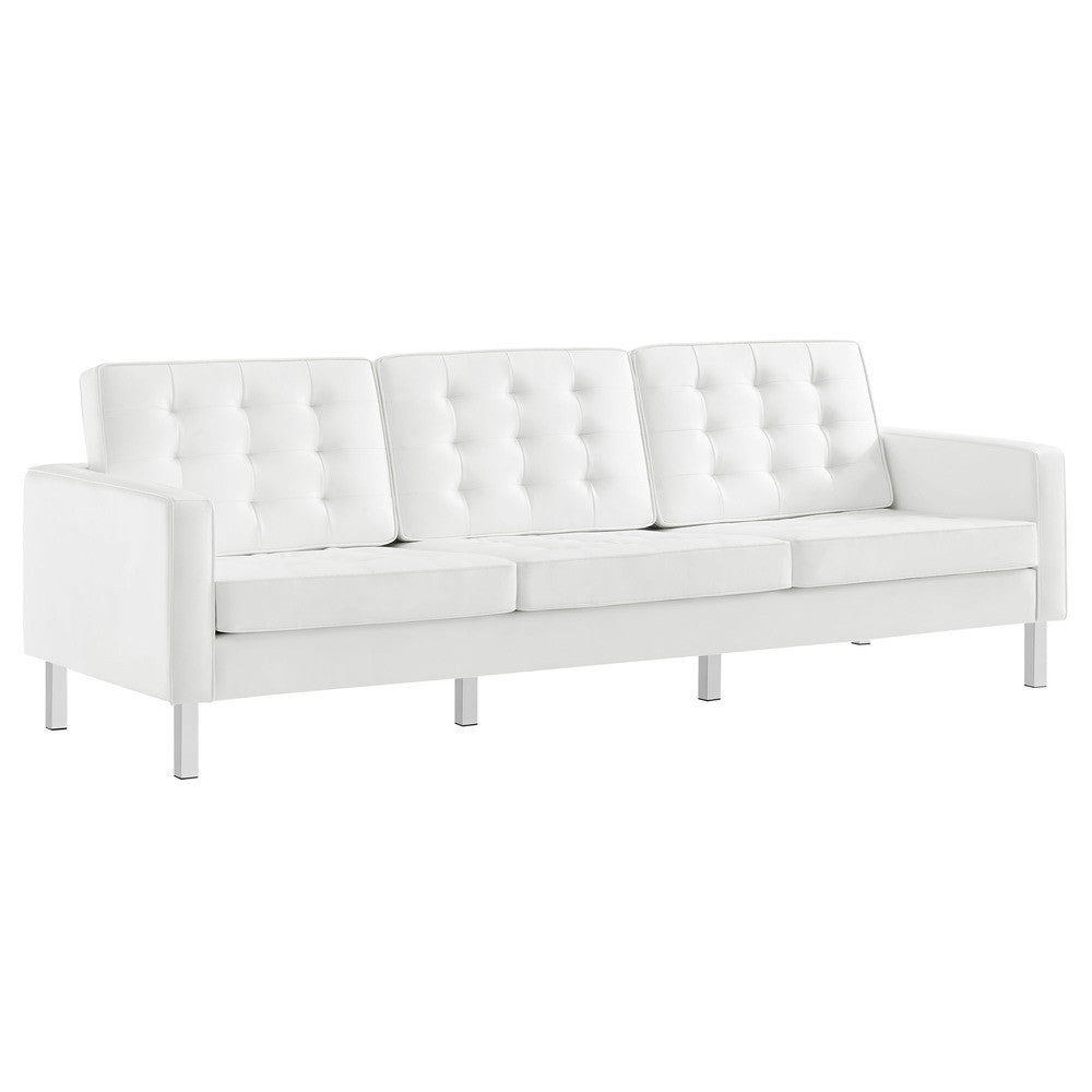 EEI-3385 Loft Tufted Vegan Leather Sofa by Modway