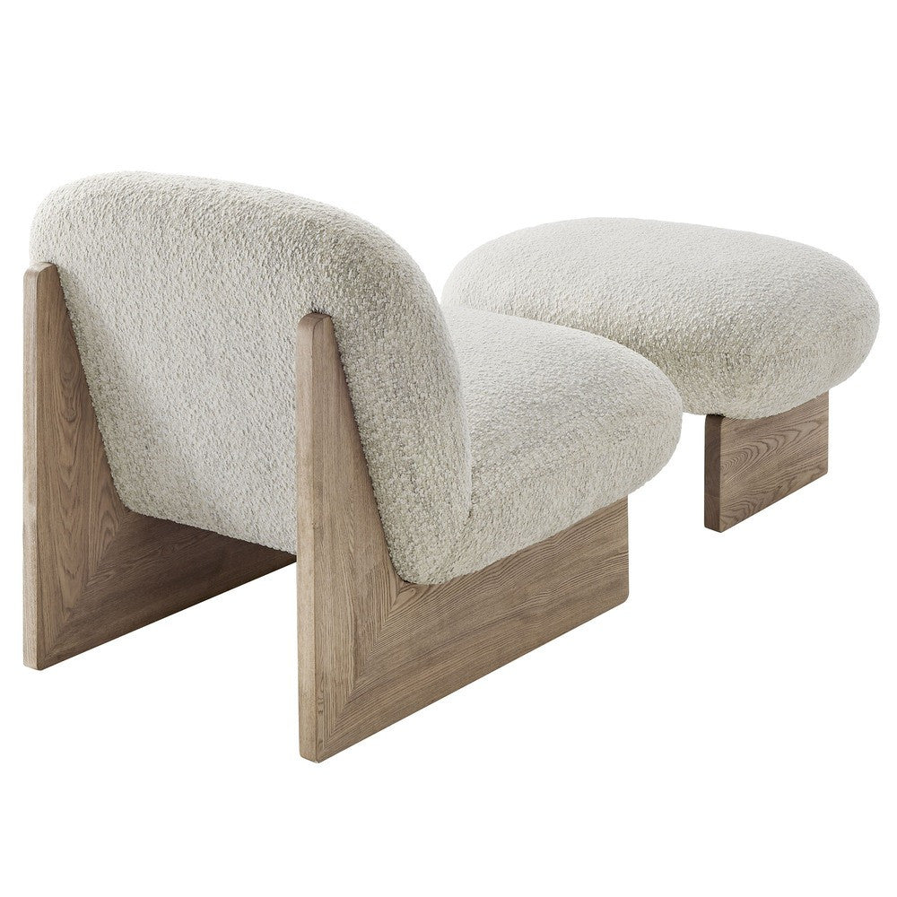 EEI-6988 Loyal Boucle Fabric Accent Chair and Ottoman Set by Modway