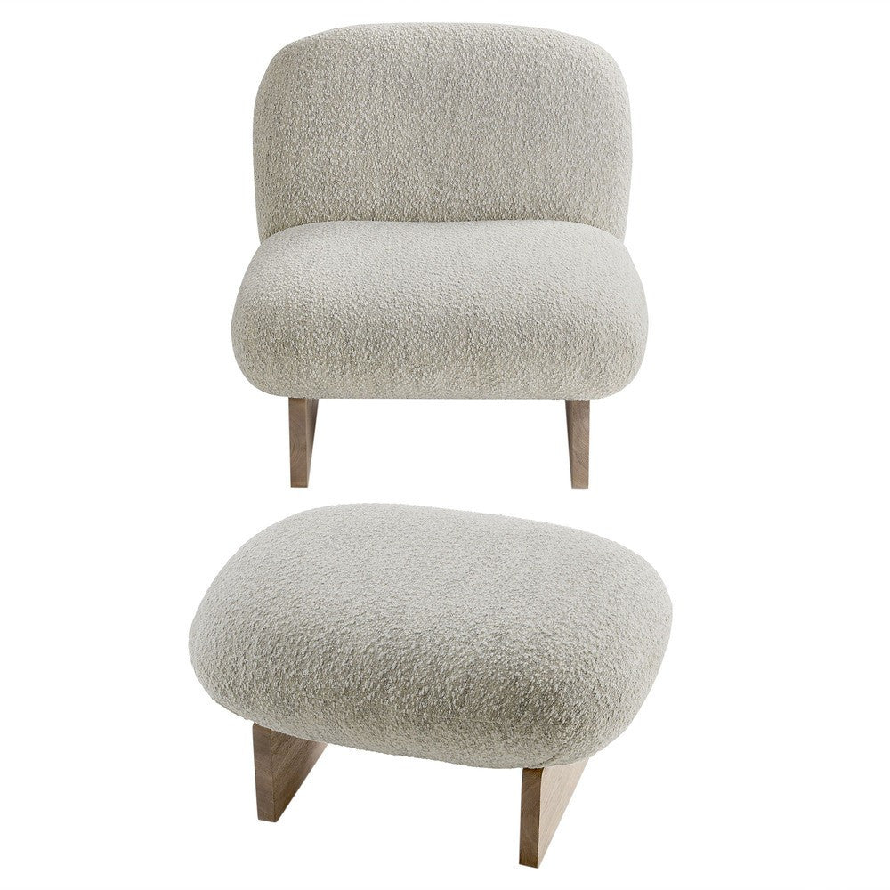 EEI-6988 Loyal Boucle Fabric Accent Chair and Ottoman Set by Modway