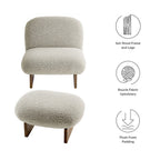 EEI-6988 Loyal Boucle Fabric Accent Chair and Ottoman Set by Modway