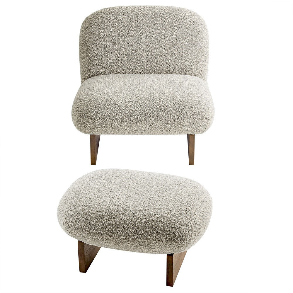 EEI-6988 Loyal Boucle Fabric Accent Chair and Ottoman Set by Modway