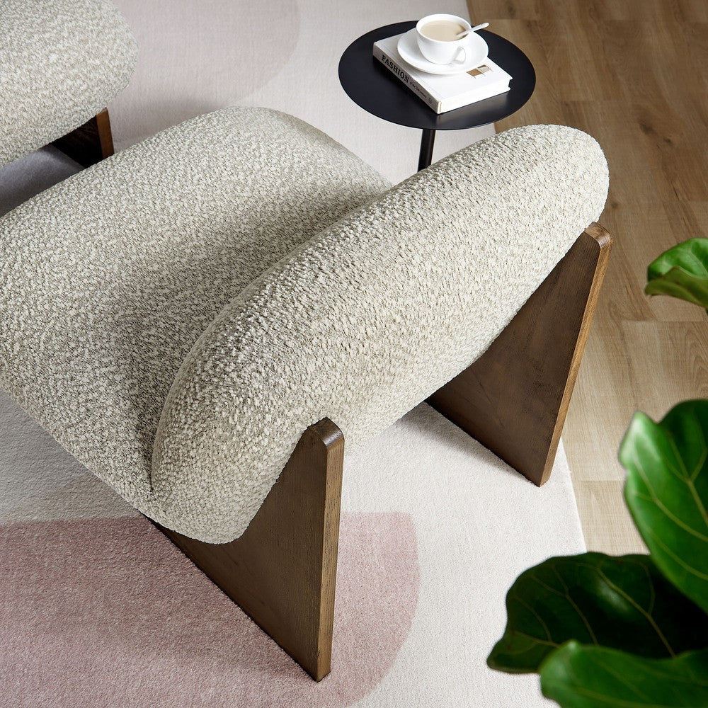 EEI-6988 Loyal Boucle Fabric Accent Chair and Ottoman Set by Modway