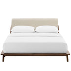 Modway Luella Upholstered Fabric Queen Platform Bed by Modway-MOD-6047-WAL-BEI