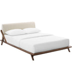 Modway Luella Upholstered Fabric Queen Platform Bed by Modway-MOD-6047-WAL-BEI