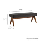 EEI-7112 Lyra 47" Fabric Upholstered Bench by Modway