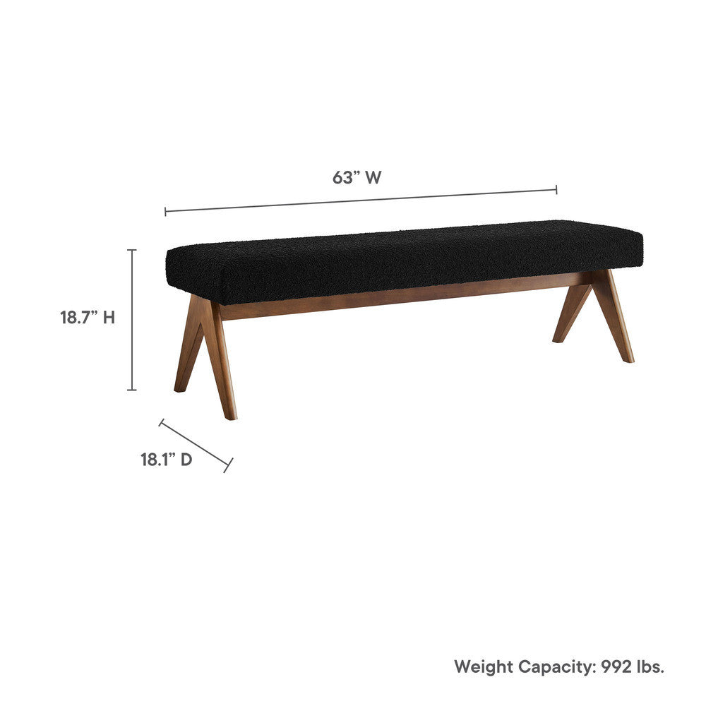EEI-7115 Lyra 63" Boucle Upholstered Bench by Modway