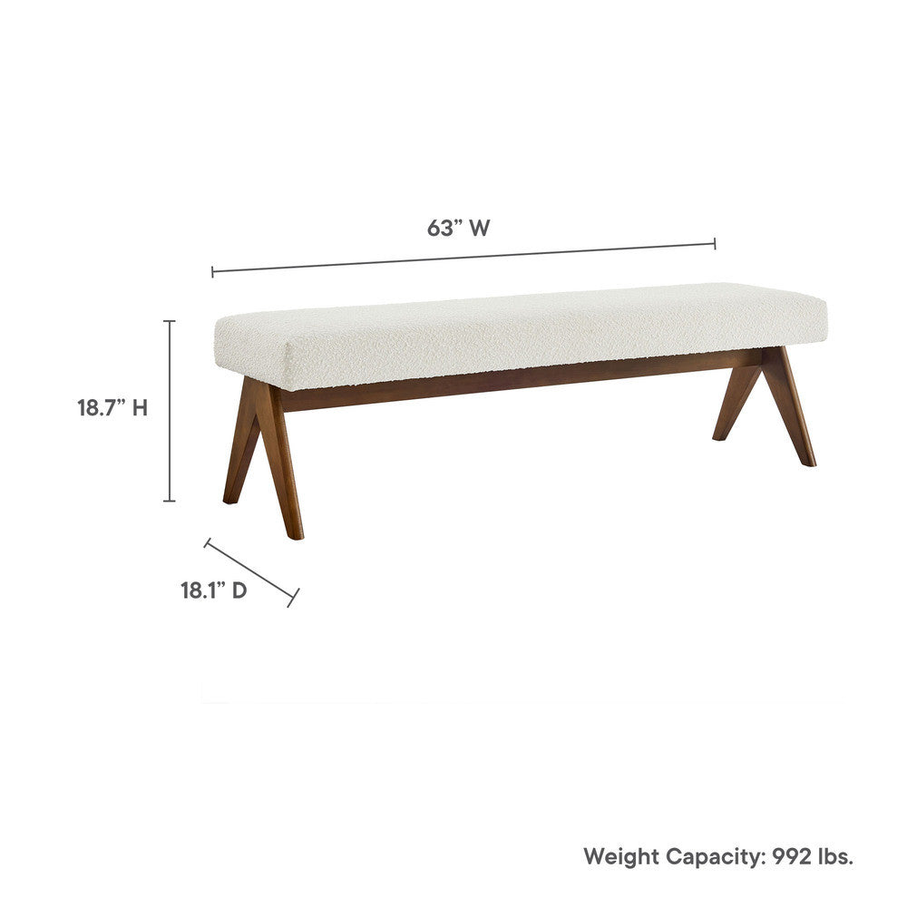 EEI-7115 Lyra 63" Boucle Upholstered Bench by Modway