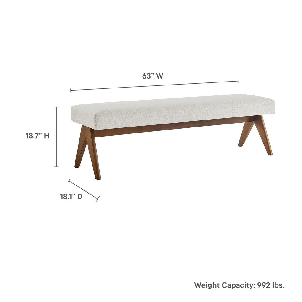 EEI-7114 Lyra 63" Fabric Upholstered Bench by Modway