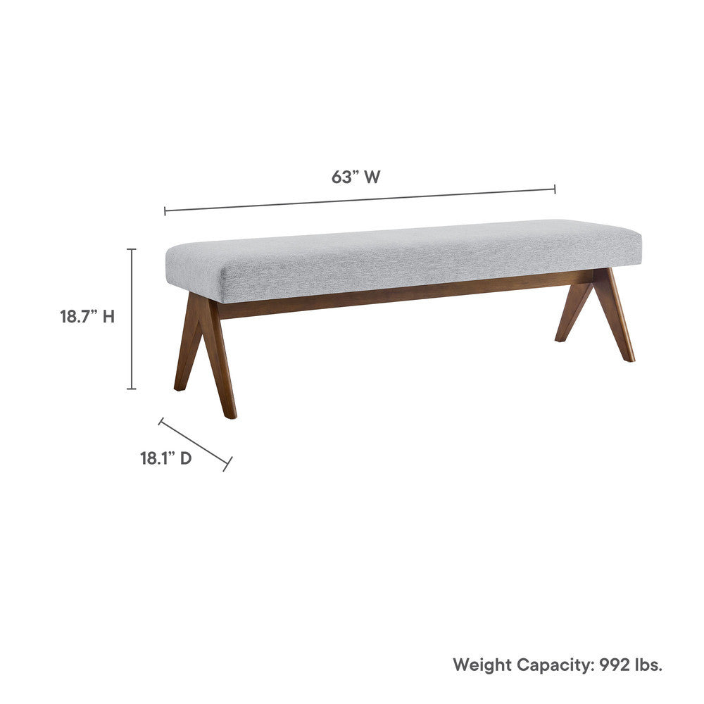 EEI-7114 Lyra 63" Fabric Upholstered Bench by Modway