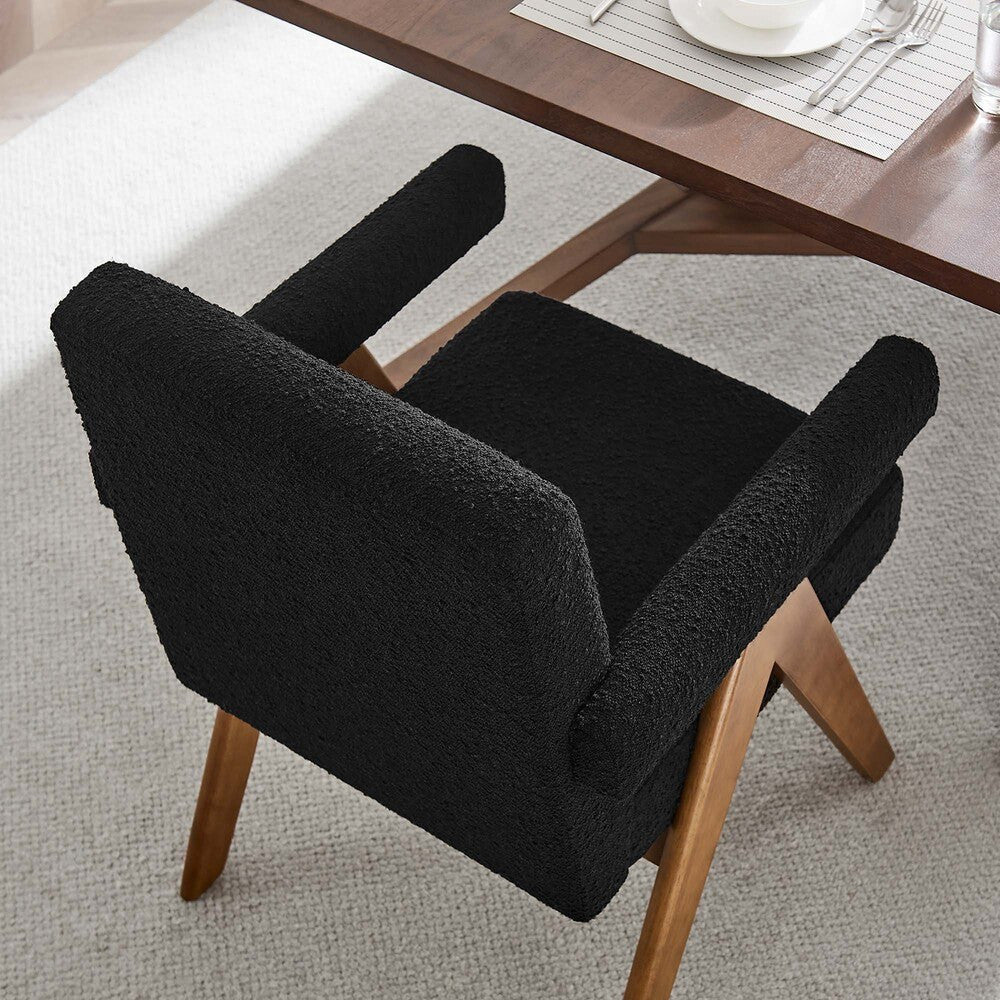 EEI-6506 Lyra Boucle Fabric Dining Room Chair Set of 2 by Modway