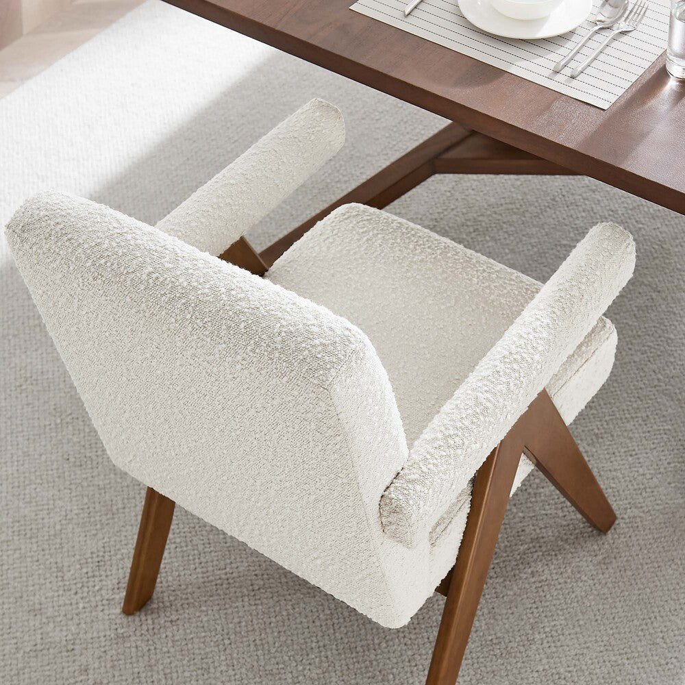 EEI-6506 Lyra Boucle Fabric Dining Room Chair Set of 2 by Modway