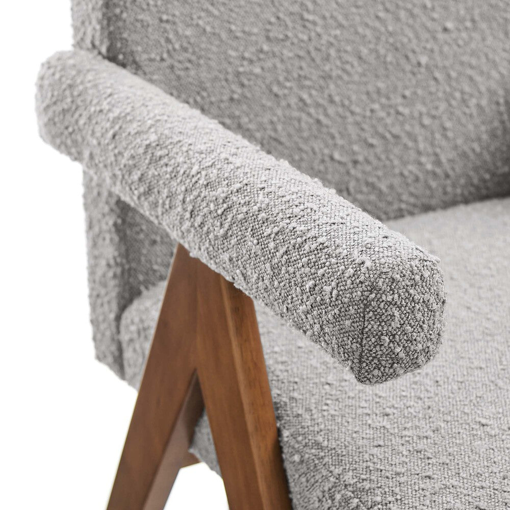 EEI-6506 Lyra Boucle Fabric Dining Room Chair Set of 2 by Modway