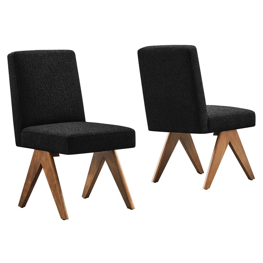 EEI-6508 Lyra Boucle Fabric Dining Room Side Chair Set of 2 by Modway