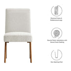EEI-6508 Lyra Boucle Fabric Dining Room Side Chair Set of 2 by Modway