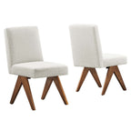 EEI-6508 Lyra Boucle Fabric Dining Room Side Chair Set of 2 by Modway