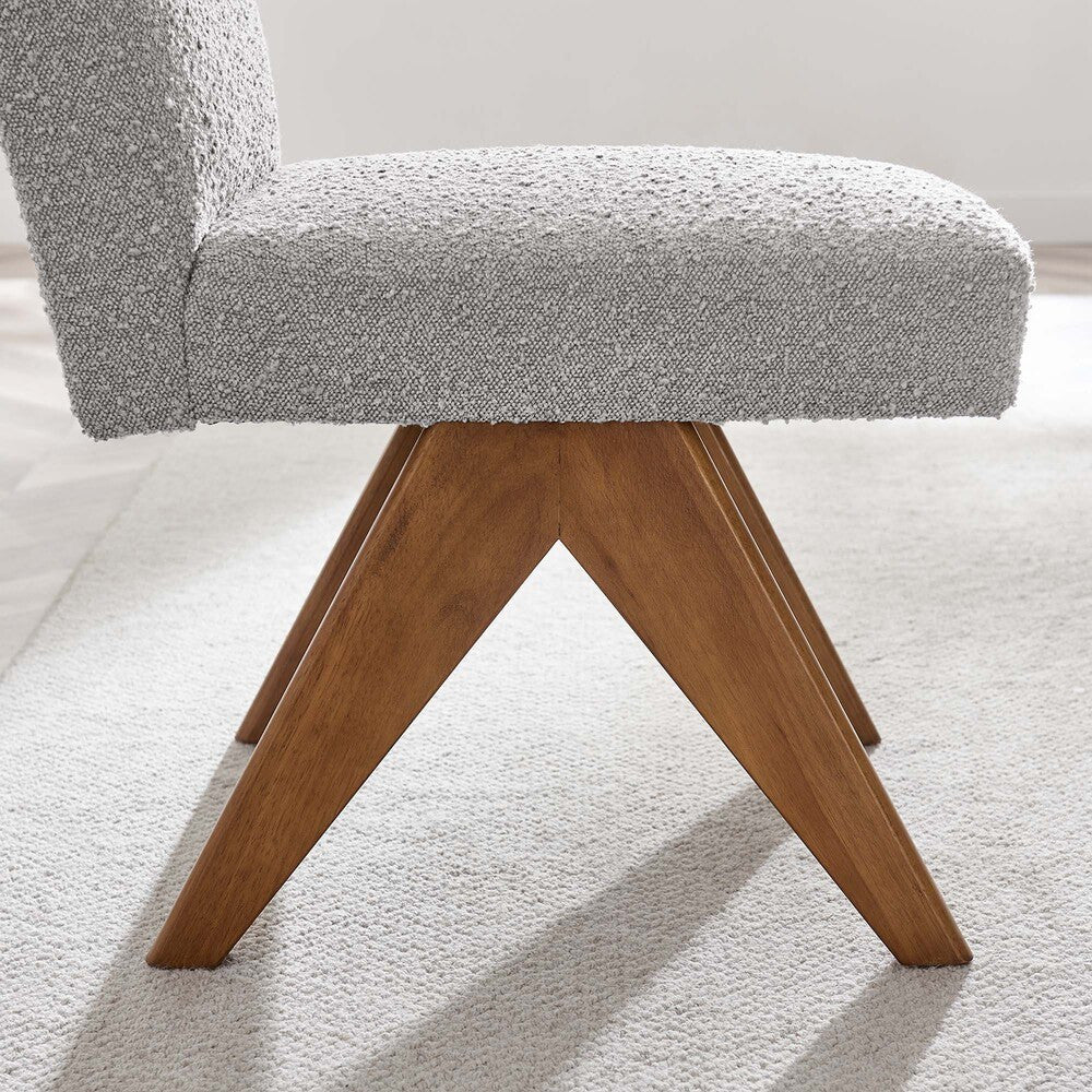 EEI-6508 Lyra Boucle Fabric Dining Room Side Chair Set of 2 by Modway