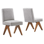 EEI-6508 Lyra Boucle Fabric Dining Room Side Chair Set of 2 by Modway