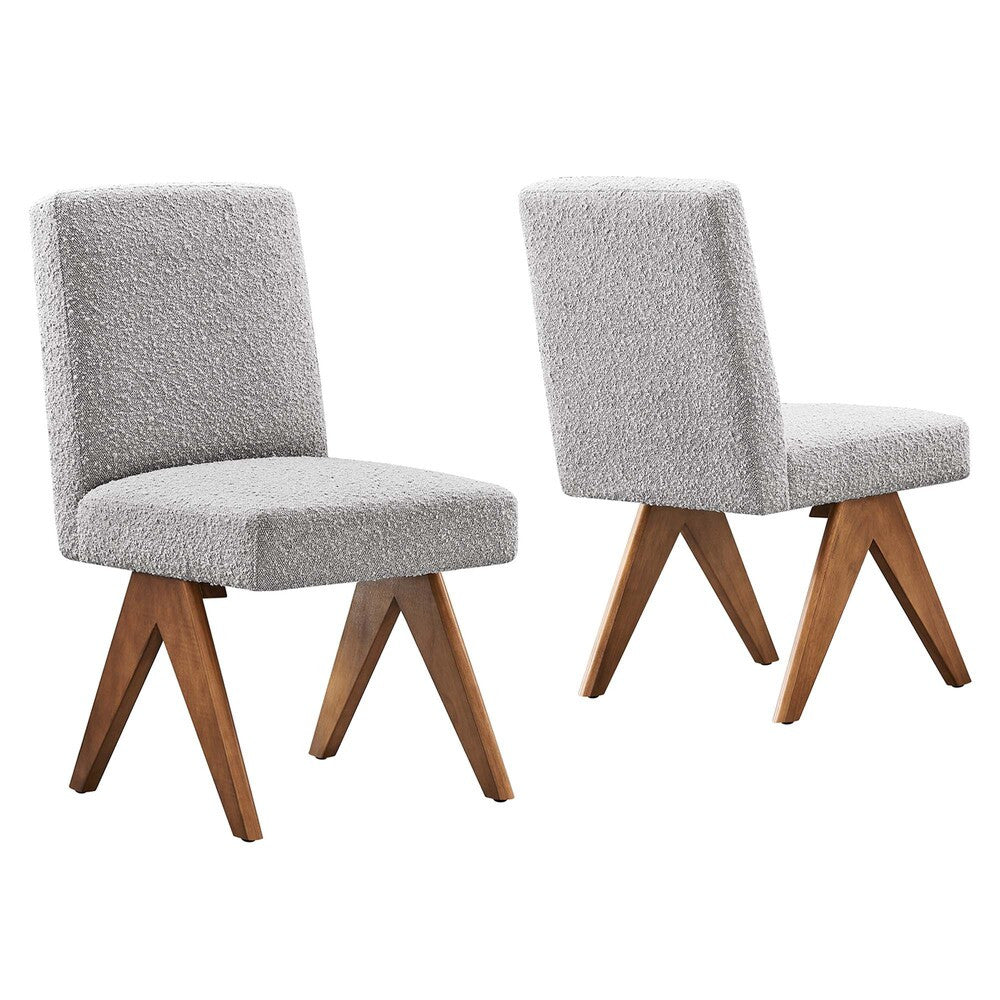 EEI-6508 Lyra Boucle Fabric Dining Room Side Chair Set of 2 by Modway