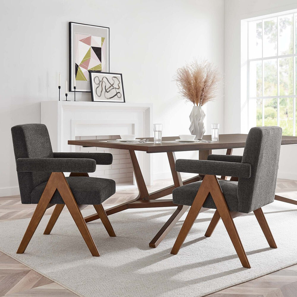 EEI-6507 Lyra Fabric Dining Room Chair Set of 2 by Modway