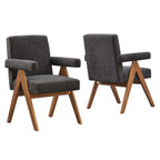 EEI-6507 Lyra Fabric Dining Room Chair Set of 2 by Modway
