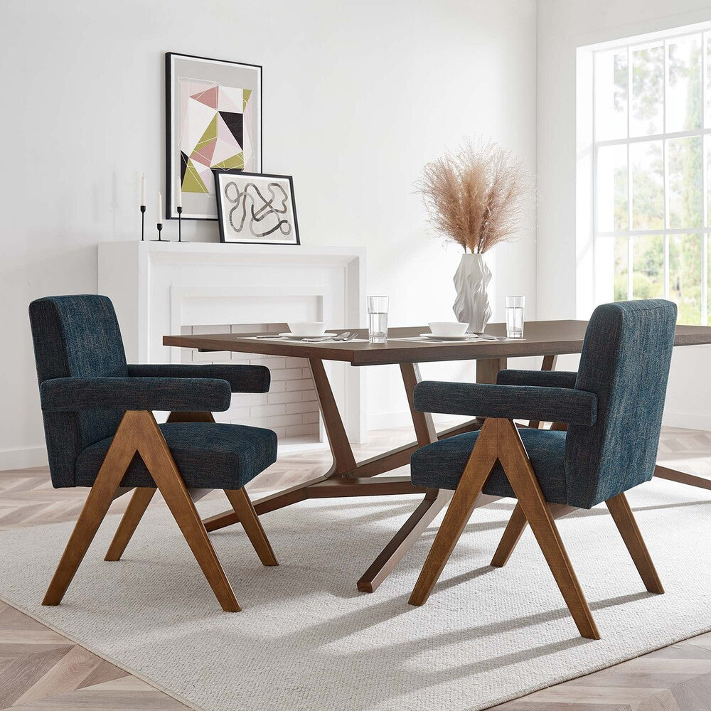 EEI-6507 Lyra Fabric Dining Room Chair Set of 2 by Modway