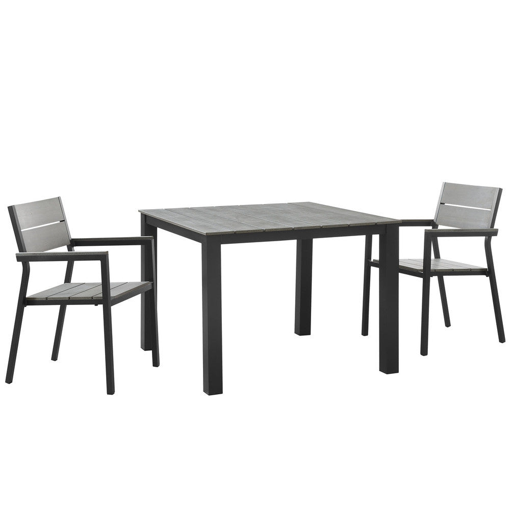 EEI-1743-BRN-GRY-SET Maine 3 Piece Outdoor Patio Dining Set by Modway