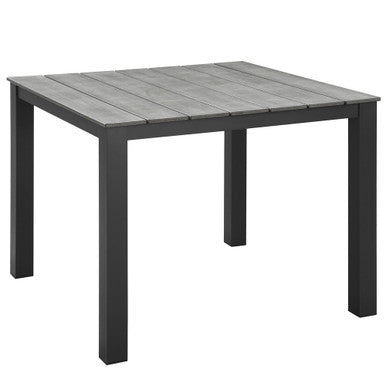 Modway EEI-1507-BRN-GRY Maine 40" Outdoor Patio Dining Table Brown Gray