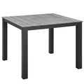 Modway EEI-1507-BRN-GRY Maine 40" Outdoor Patio Dining Table Brown Gray