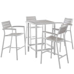 EEI-1755 Maine 5 Piece Outdoor Patio Bar Set by Modway