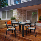 EEI-1745-BRN-GRY-SET Maine 5 Piece Outdoor Patio Dining Set by Modway