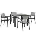 EEI-1745-BRN-GRY-SET Maine 5 Piece Outdoor Patio Dining Set by Modway