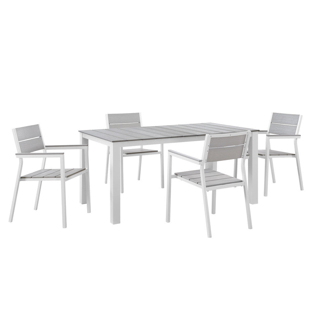 EEI-1747 Maine 5 Piece Outdoor Patio Dining Set by Modway