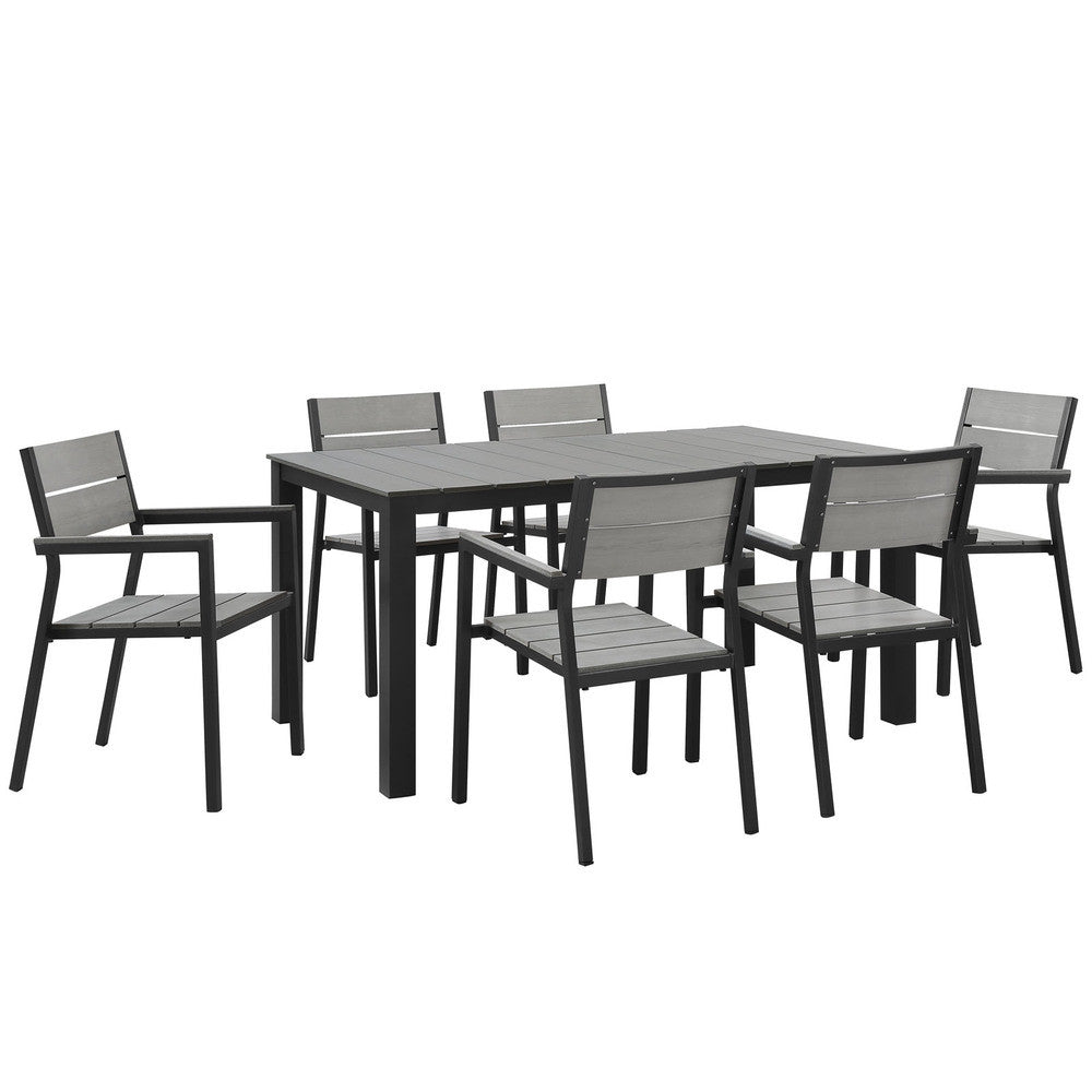 EEI-1749 Maine 7 Piece Outdoor Patio Dining Set by Modway