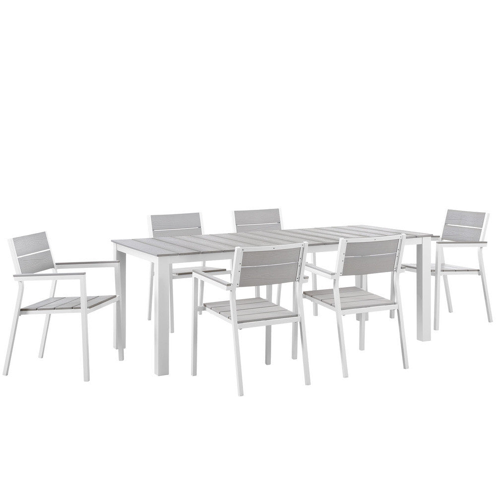 EEI-1751 Maine 7 Piece Outdoor Patio Dining Set by Modway