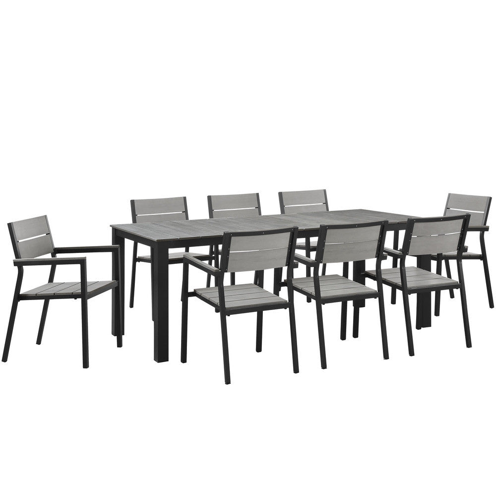 EEI-1753 Maine 9 Piece Outdoor Patio Dining Set by Modway