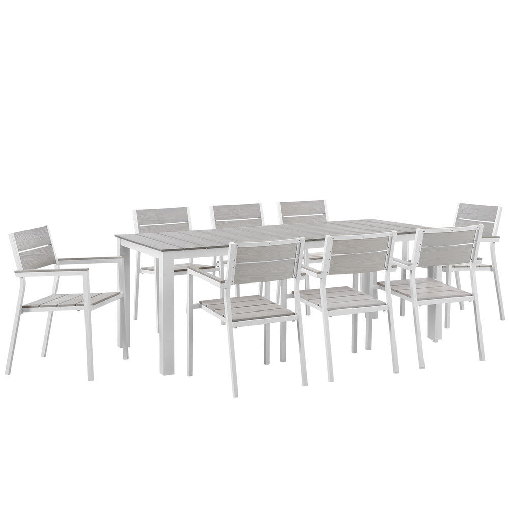 EEI-1753 Maine 9 Piece Outdoor Patio Dining Set by Modway