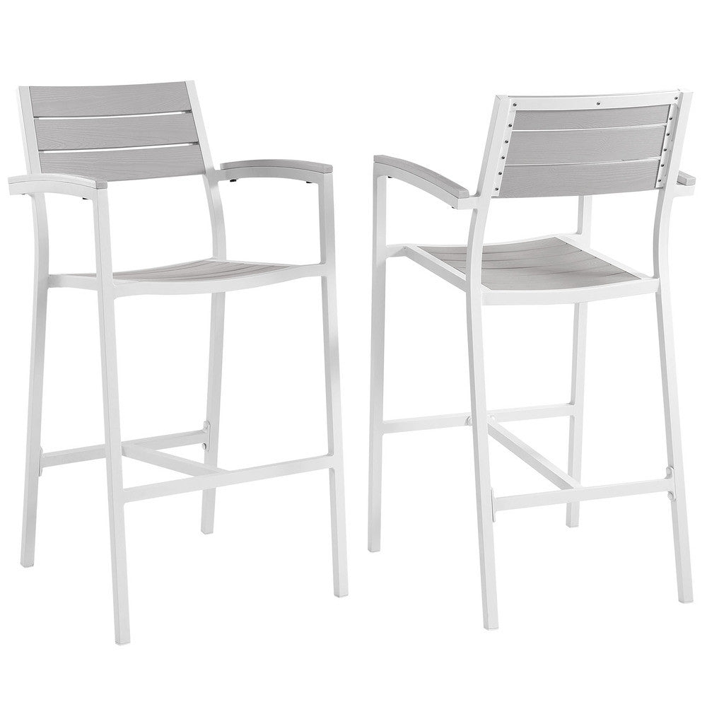 EEI-1740 Maine Outdoor Patio Bar Stool Set of 2 by Modway