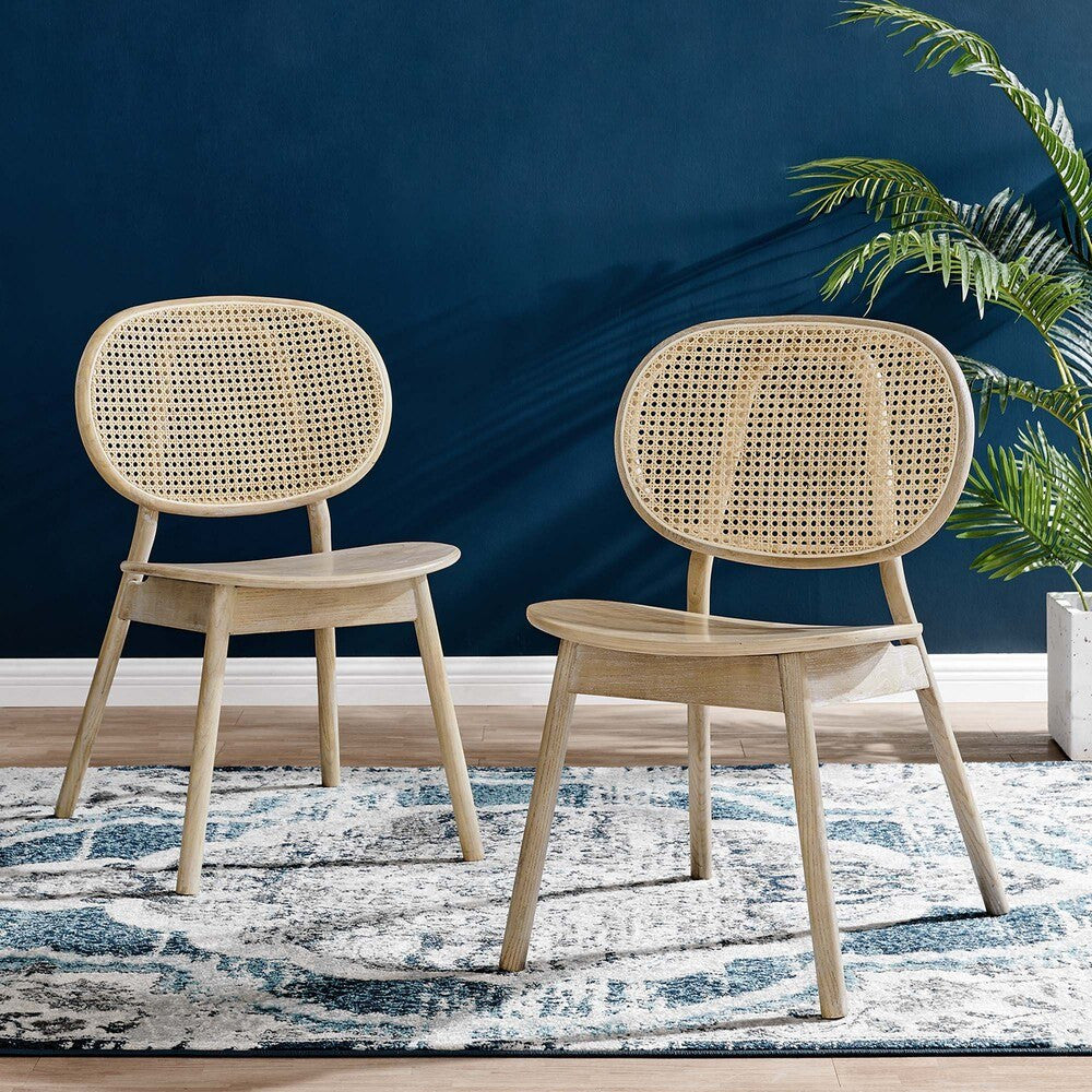 EEI-6081-GRY Malina Wood Dining Side Chair Set of 2 by Modway