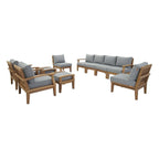 EEI-1489 Marina 10 Piece Outdoor Patio Teak Set by Modway