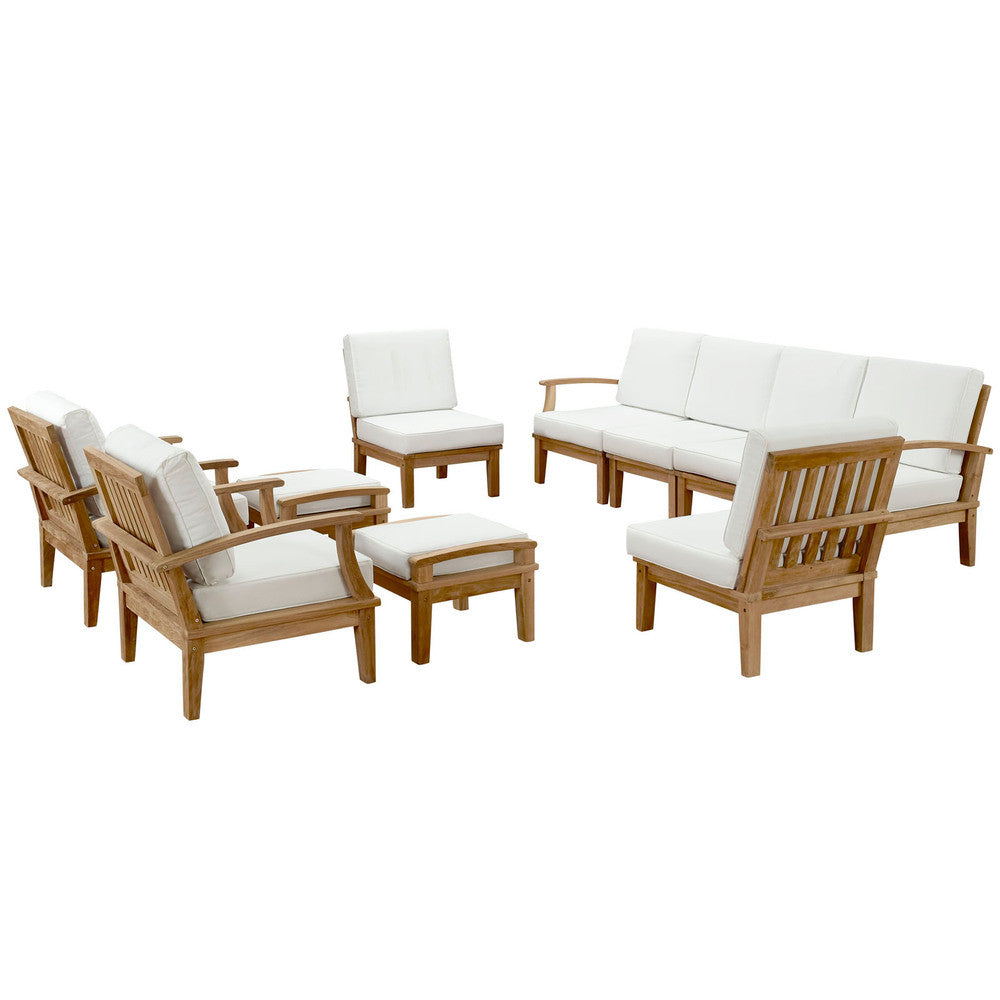 EEI-1489 Marina 10 Piece Outdoor Patio Teak Set by Modway