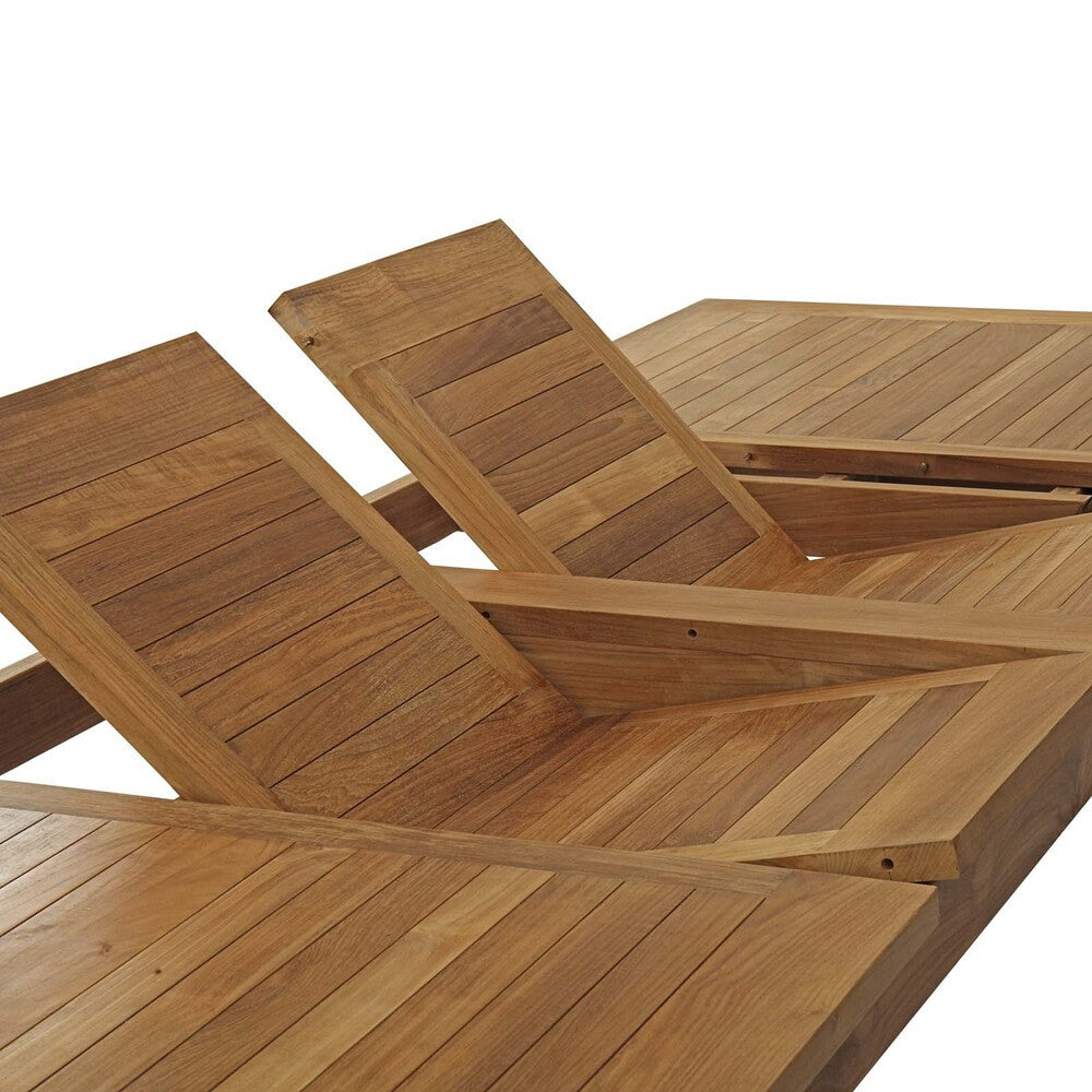 EEI-3285-NAT-SET Marina 11 Piece Outdoor Patio Teak Dining Set by Modway
