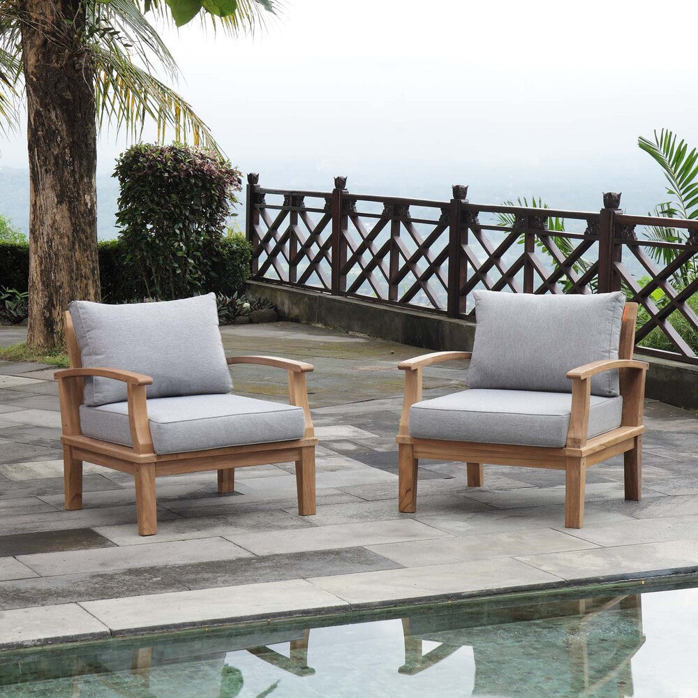 EEI-1819 Marina 2 Piece Outdoor Patio Teak Set by Modway