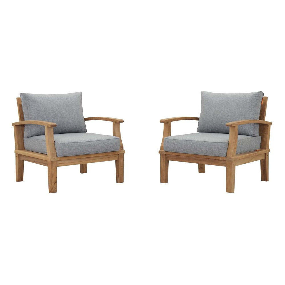 EEI-1819 Marina 2 Piece Outdoor Patio Teak Set by Modway