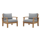 EEI-1819 Marina 2 Piece Outdoor Patio Teak Set by Modway