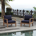 EEI-1819 Marina 2 Piece Outdoor Patio Teak Set by Modway