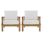 EEI-1819 Marina 2 Piece Outdoor Patio Teak Set by Modway